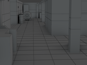 modular sci fi lab - low poly - game ready - pbr Modelo 3D