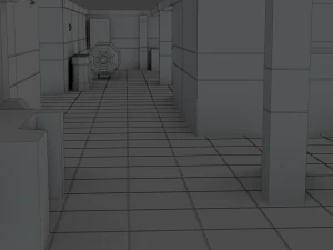 modular sci fi lab - low poly - game ready - pbr 3D Model