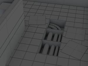 modular sci fi lab - low poly - game ready - pbr Modelo 3D
