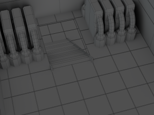 modular sci fi lab - low poly - game ready - pbr Modelo 3D