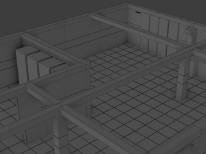 modular sci fi lab - low poly - game ready - pbr Modelo 3D