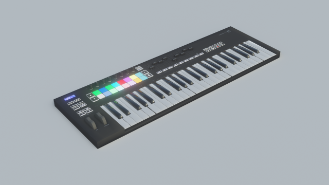 novation launchkey keyboard - low poly - game ready - pbr Model 3D .c4d .max .obj .3ds .fbx .stl .blend 