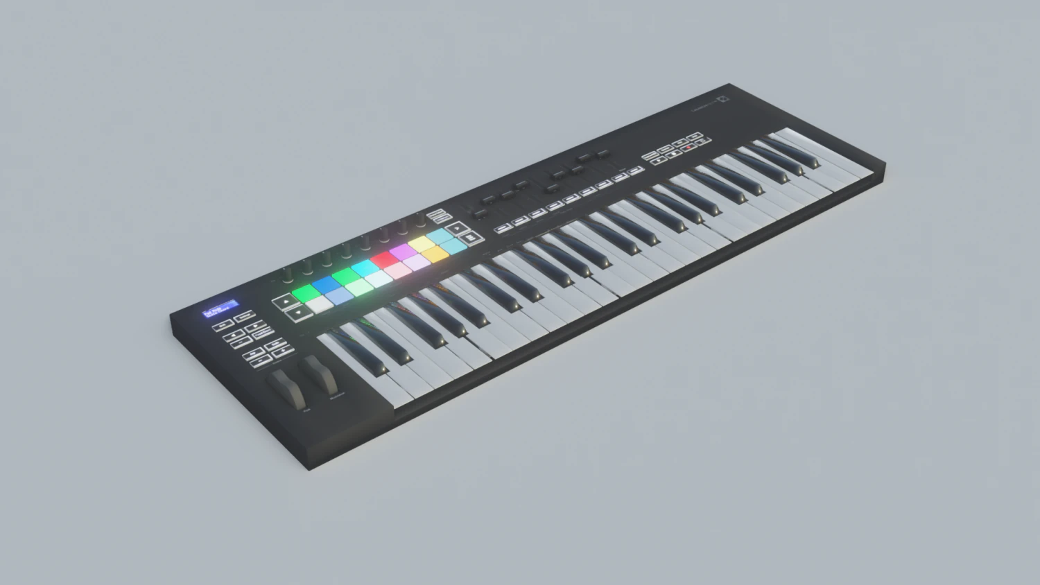 novation launchkey keyboard - low poly - game ready - pbr 3D Model .c4d .max .obj .3ds .fbx .stl .blend