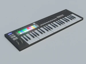 Novation Launchkey-Tastatur &ndash; Low Poly &ndash; spielbereit &ndash; PBR 3D Modell
