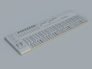 novation launchkey keyboard - low poly - game ready - pbr Model 3D