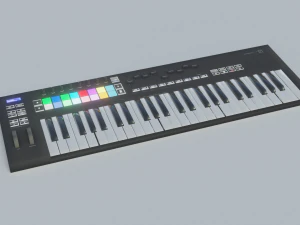 novation launchkey keyboard - low poly - game ready - pbr 3D Model
