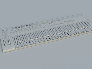 novation launchkey keyboard - low poly - game ready - pbr Model 3D
