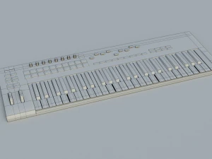 novation launchkey keyboard - low poly - game ready - pbr 3D Model