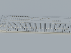 novation launchkey keyboard - low poly - game ready - pbr Model 3D