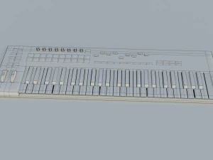 novation launchkey keyboard - low poly - game ready - pbr 3D Model