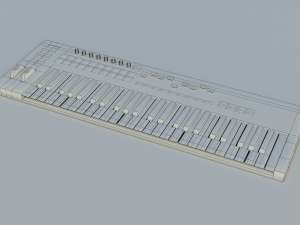 novation launchkey keyboard - low poly - game ready - pbr Model 3D