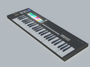 novation launchkey keyboard - low poly - game ready - pbr Model 3D