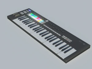 novation launchkey keyboard - low poly - game ready - pbr 3D Model