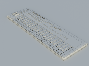novation launchkey keyboard - low poly - game ready - pbr Model 3D