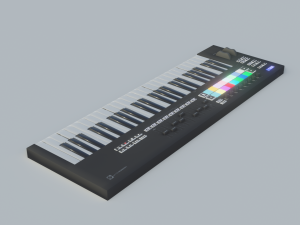 novation launchkey keyboard - low poly - game ready - pbr Model 3D
