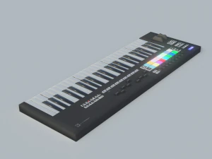 novation launchkey keyboard - low poly - game ready - pbr 3D Model