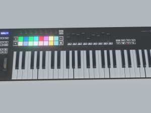 novation launchkey keyboard - low poly - game ready - pbr Model 3D