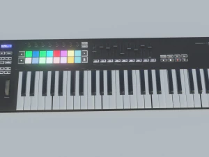 novation launchkey keyboard - low poly - game ready - pbr 3D Model