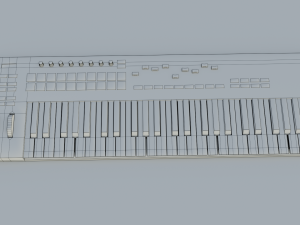 novation launchkey keyboard - low poly - game ready - pbr Model 3D