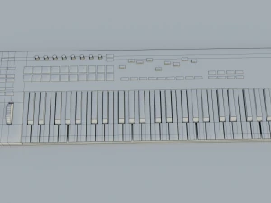 novation launchkey keyboard - low poly - game ready - pbr 3D Model