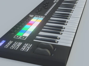 novation launchkey keyboard - low poly - game ready - pbr 3D Model