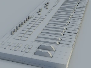 novation launchkey keyboard - low poly - game ready - pbr 3D Model