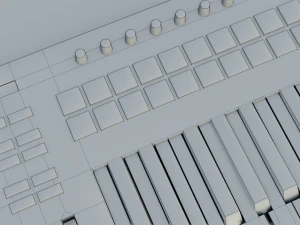 novation launchkey keyboard - low poly - game ready - pbr 3D Model
