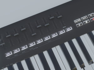 novation launchkey keyboard - low poly - game ready - pbr Model 3D