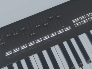 novation launchkey keyboard - low poly - game ready - pbr 3D Model