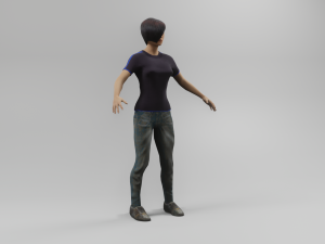 female character - low poly - game ready 3D मॉडल