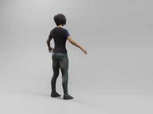 female character - low poly - game ready 3D मॉडल
