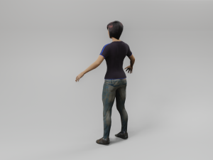 female character - low poly - game ready 3D मॉडल