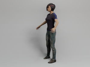 female character - low poly - game ready 3D मॉडल