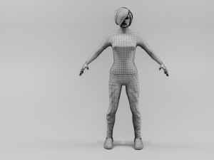 female character - low poly - game ready 3D मॉडल