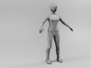 female character - low poly - game ready 3D मॉडल