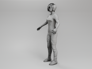 female character - low poly - game ready 3D मॉडल