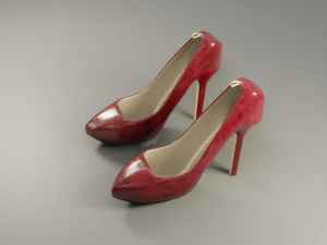 하이힐 - 낮은 폴리 - PBR 3D 모델