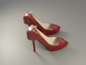 high heels - low poly - pbr Modèle 3D