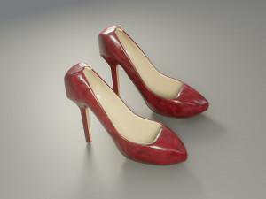 high heels - low poly - pbr Modèle 3D