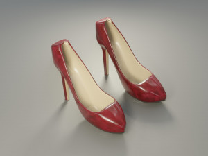 high heels - low poly - pbr Modèle 3D