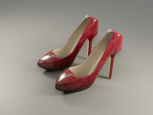 high heels - low poly - pbr Modèle 3D