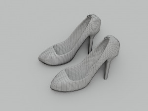 high heels - low poly - pbr Modèle 3D