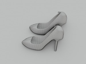 high heels - low poly - pbr Modèle 3D