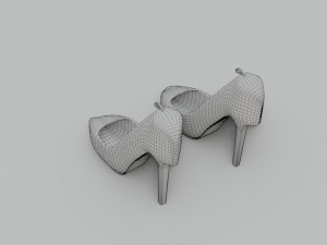 high heels - low poly - pbr Modèle 3D
