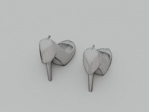 high heels - low poly - pbr Modèle 3D
