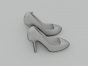 high heels - low poly - pbr Modèle 3D