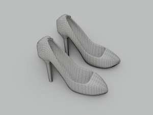 high heels - low poly - pbr Modèle 3D