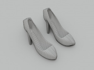 high heels - low poly - pbr Modèle 3D