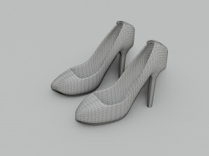 high heels - low poly - pbr Modèle 3D