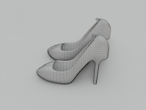 high heels - low poly - pbr Modèle 3D